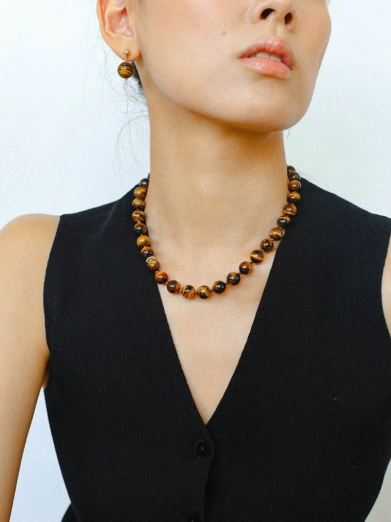 10mm Tiger's Eye Stone Beaded Bracelets