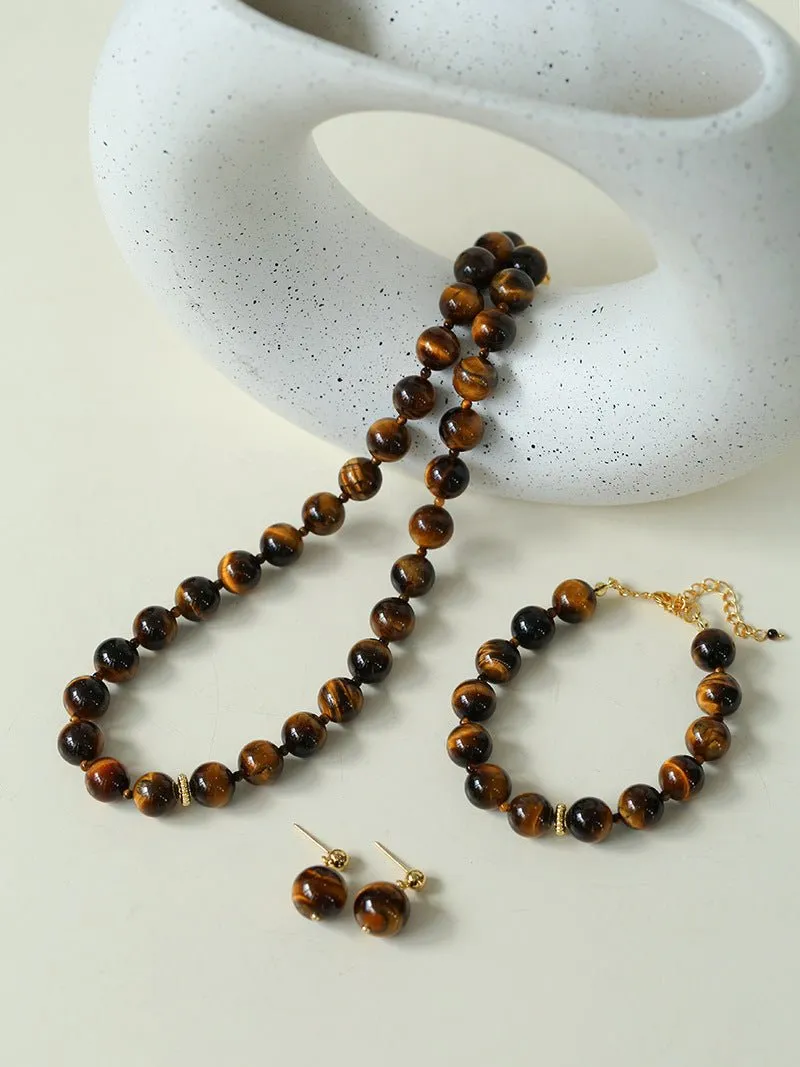 10mm Tiger's Eye Stone Beaded Bracelets