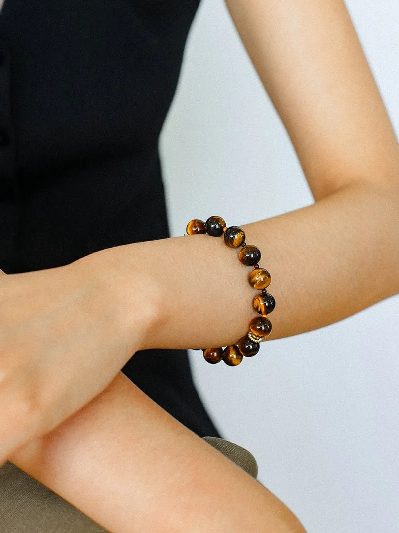 10mm Tiger's Eye Stone Beaded Bracelets