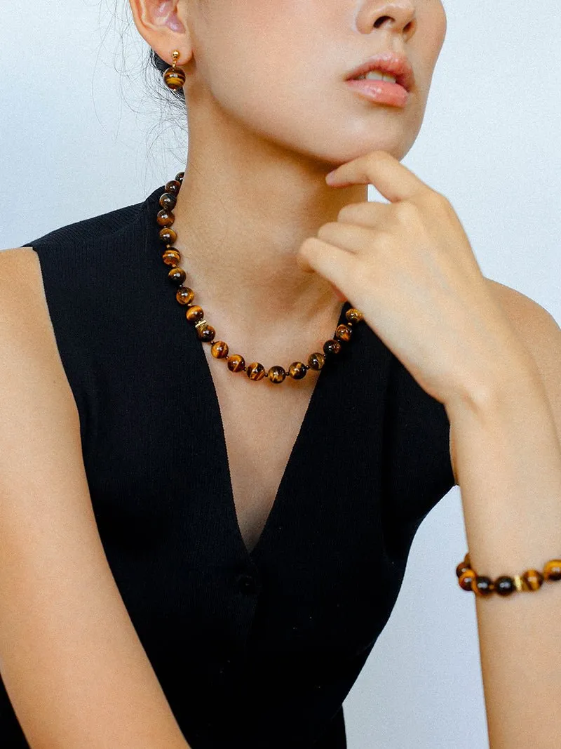 10mm Tiger's Eye Stone Beaded Bracelets