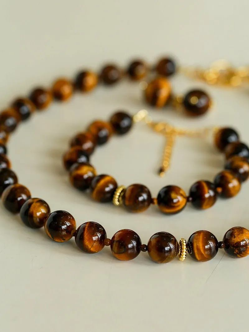 10mm Tiger's Eye Stone Beaded Bracelets