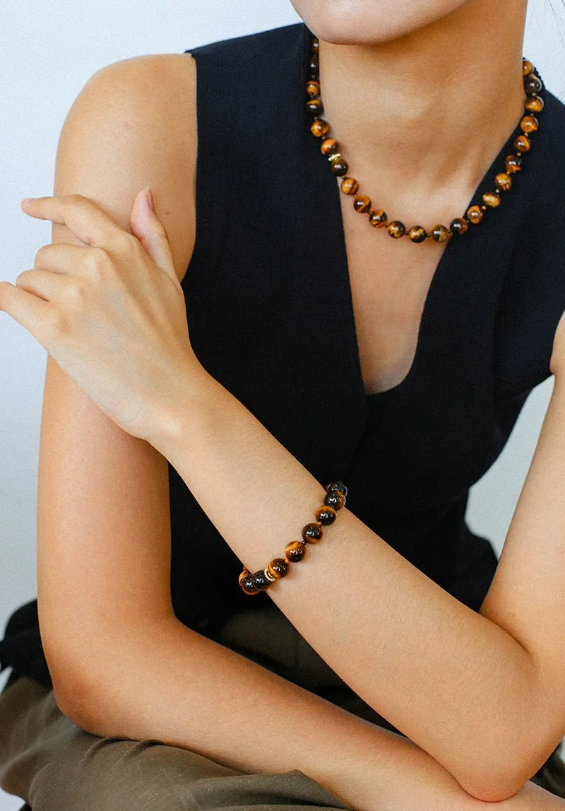 10mm Tiger's Eye Stone Beaded Bracelets