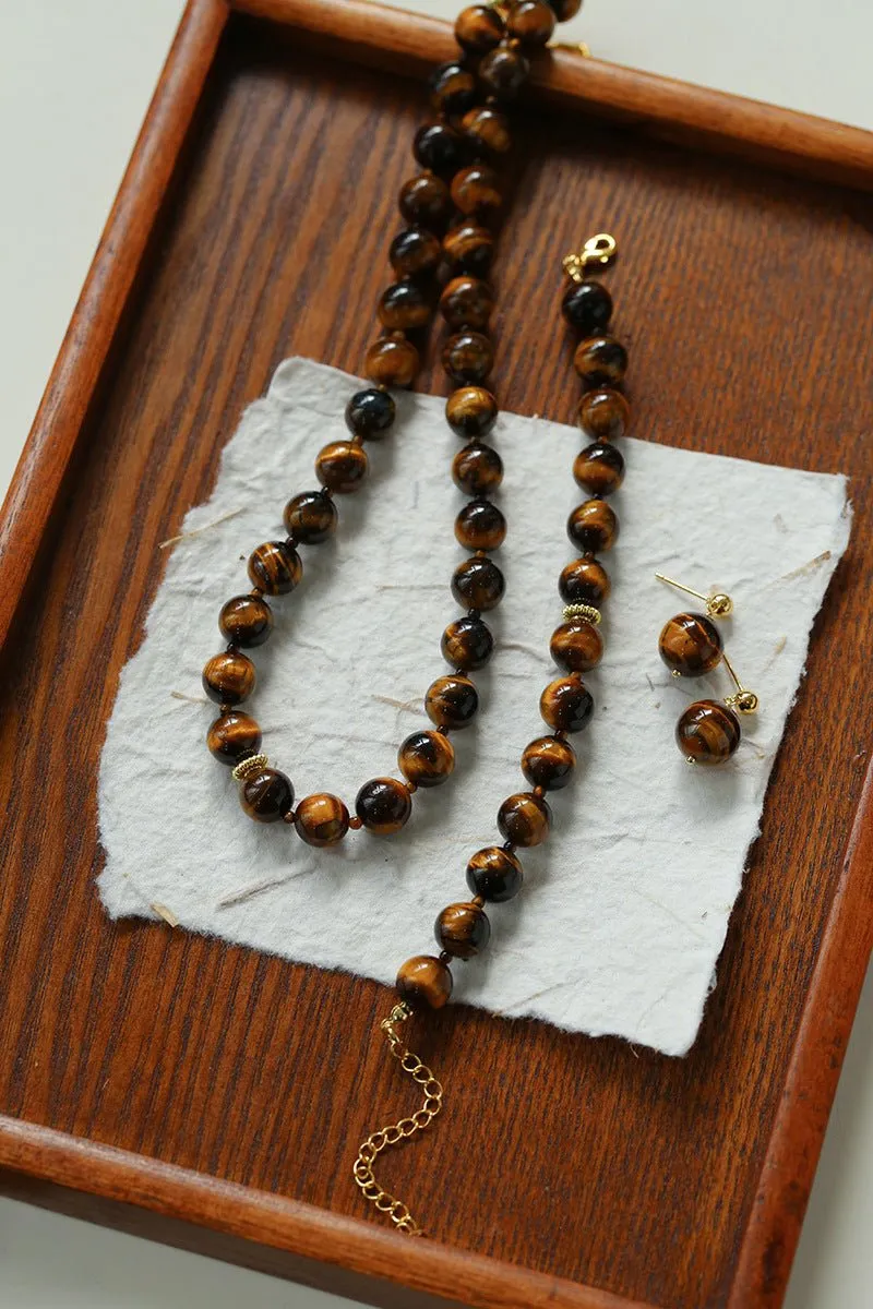 10mm Tiger's Eye Stone Beaded Bracelets