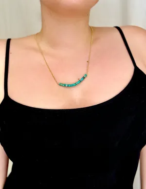 April Martin Beaded Turquoise Necklace
