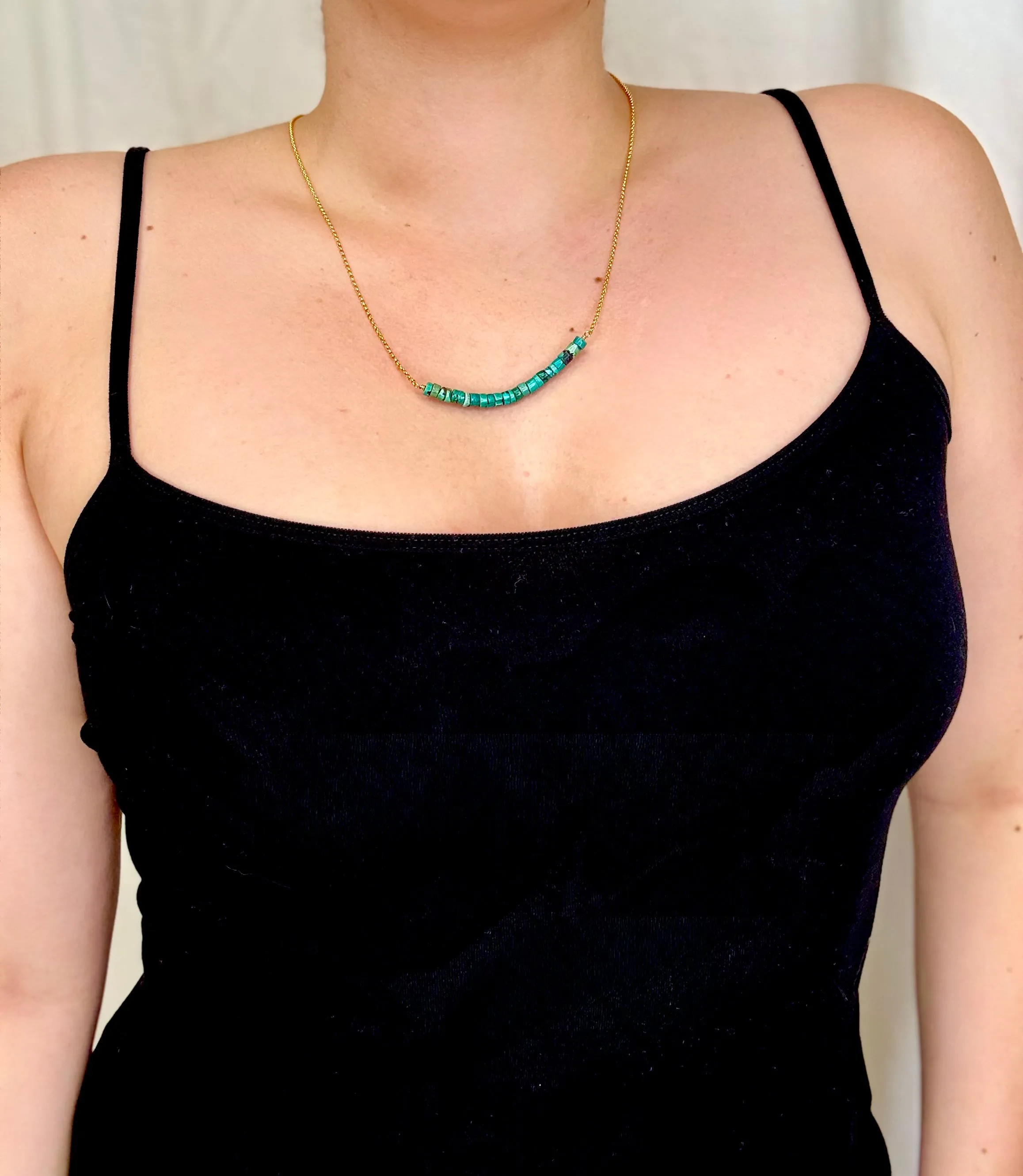 April Martin Beaded Turquoise Necklace