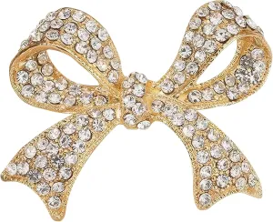 Bow Brooch,Dainty Sparkly Bow Knot Brooch Pin,Vintage Ribbon Bowknot Pearl Lapel Pins,Suitable for Parties,Dances,Weddings,Birthdays,Daily Wear,Adding a Touch of Sophistication to Your Outfit