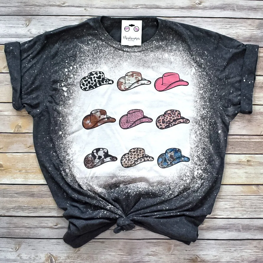 Cowgirl Hats Bleached Tee