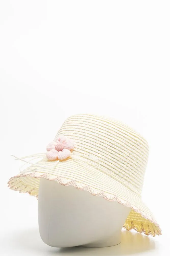 Flower Straw Hat Natural