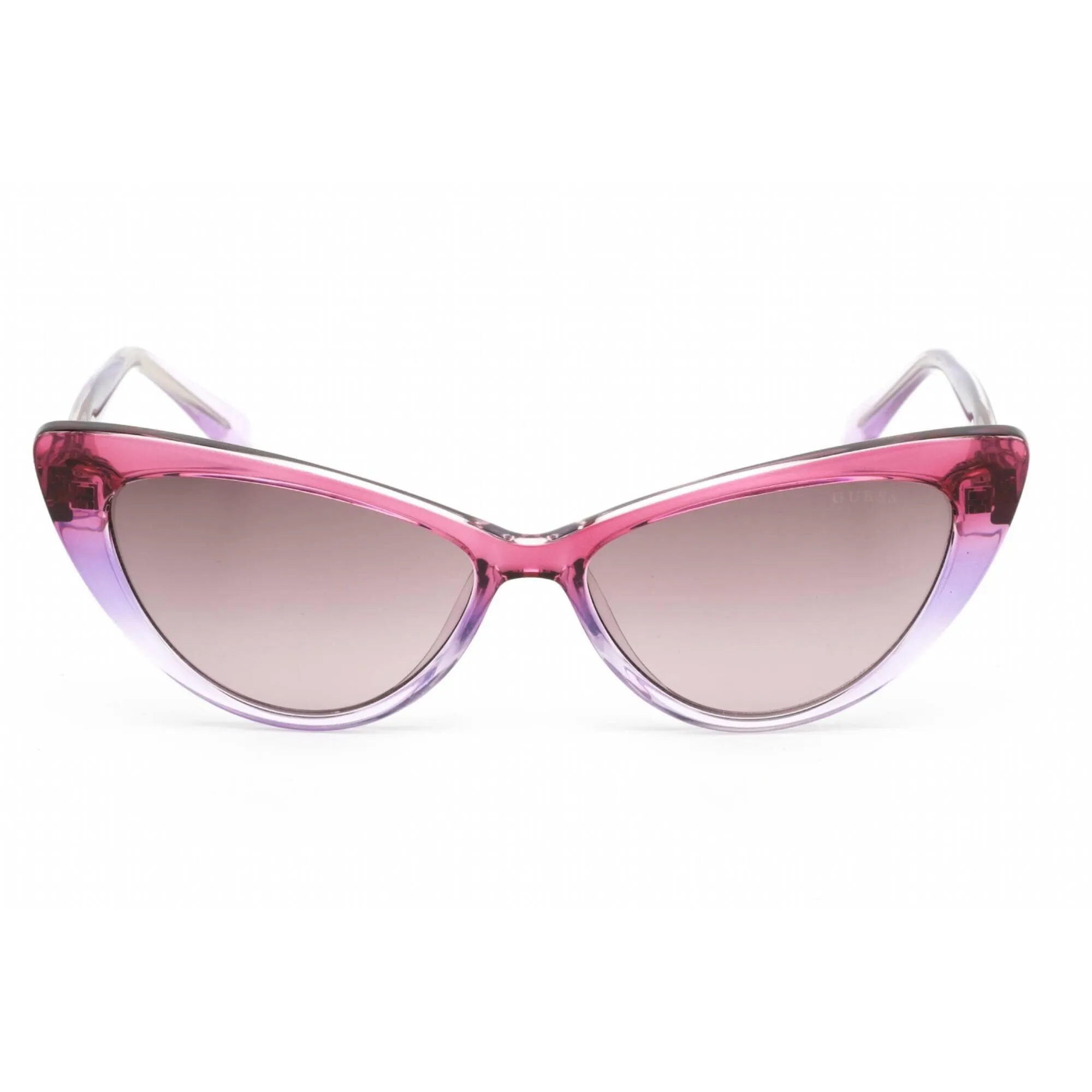 Guess Women's Sunglasses - Transparent Pink Violet Cat Eye Shape Frame | GU7830 74Z