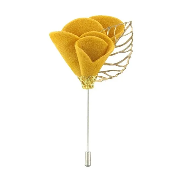 Handmade Men's Flower Lapel Pin