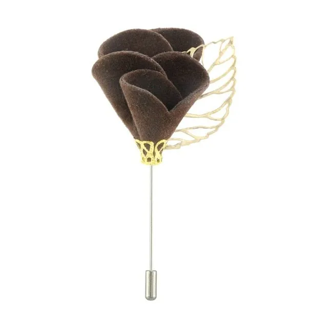 Handmade Men's Flower Lapel Pin