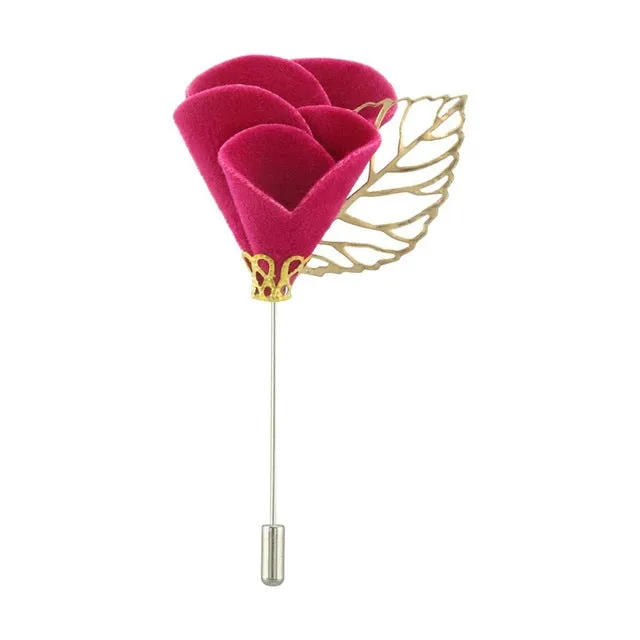 Handmade Men's Flower Lapel Pin