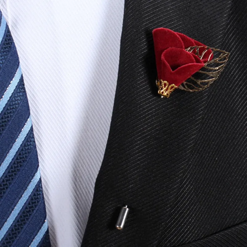 Handmade Men's Flower Lapel Pin