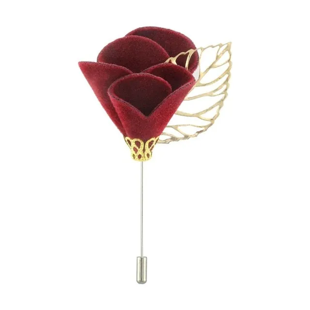 Handmade Men's Flower Lapel Pin