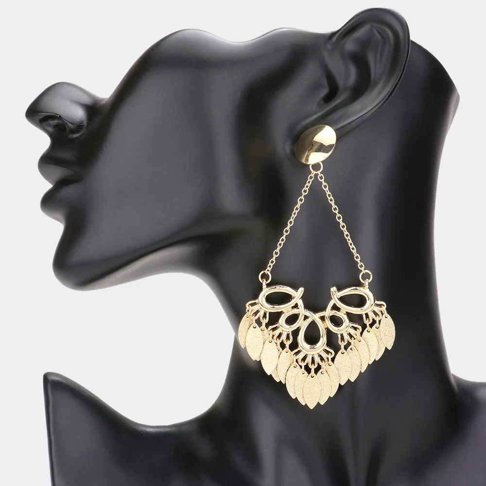 iLLASPARKZ Abstract Metal Chandelier Link Dangle Earrings