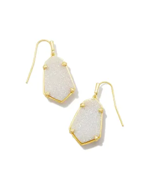 Kendra Scott Alexandria Drop Earrings Gold Iridescent Drusy