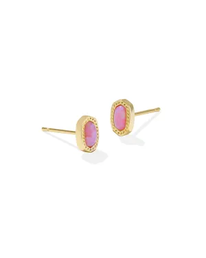 Kendra Scott Mini Ellie Stud Earrings Gold Carnation Kyocera Opal