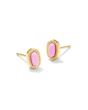 Kendra Scott Mini Ellie Stud Earrings Gold Fuschia Magnesite