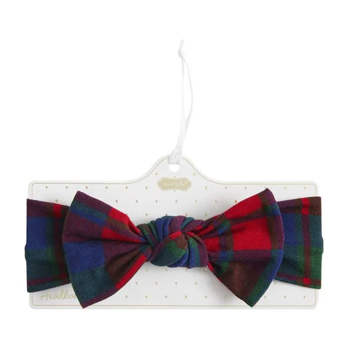 Mud Pie Christmas Jersey Bow Headband