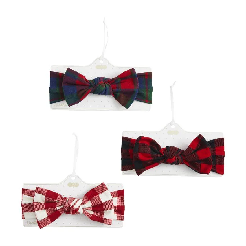 Mud Pie Christmas Jersey Bow Headband