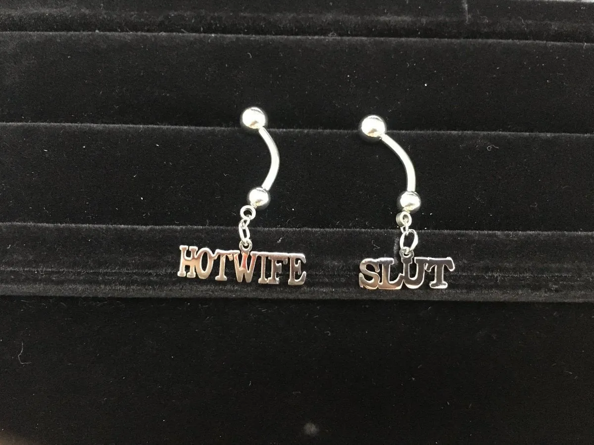 Navel Belly Ring - stainles steel Slut, Hotwife, MFM QofS, Hall Pass options