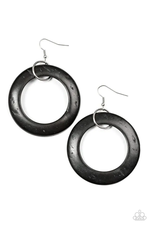 Paparazzi Earring ~ Rockin Moroccan - Black
