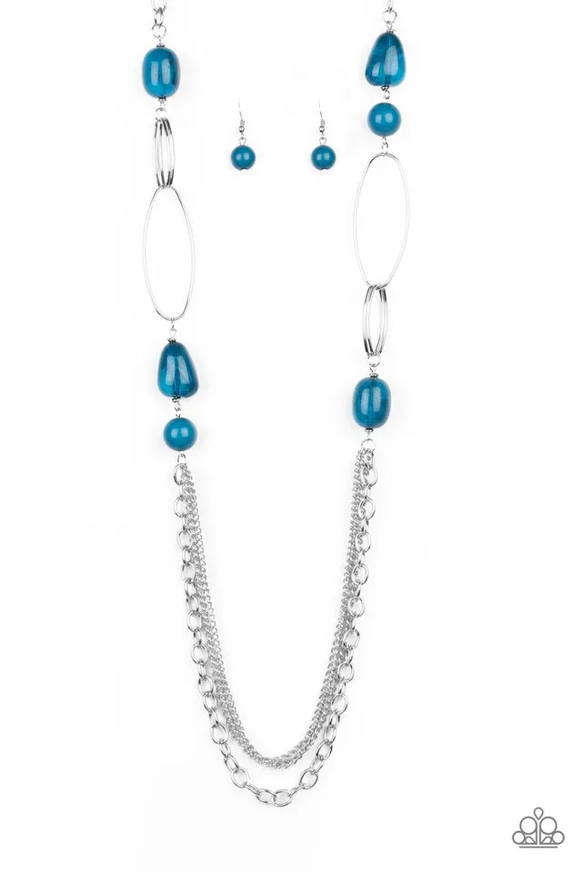 Paparazzi Necklace ~ Pleasant Promenade - Blue