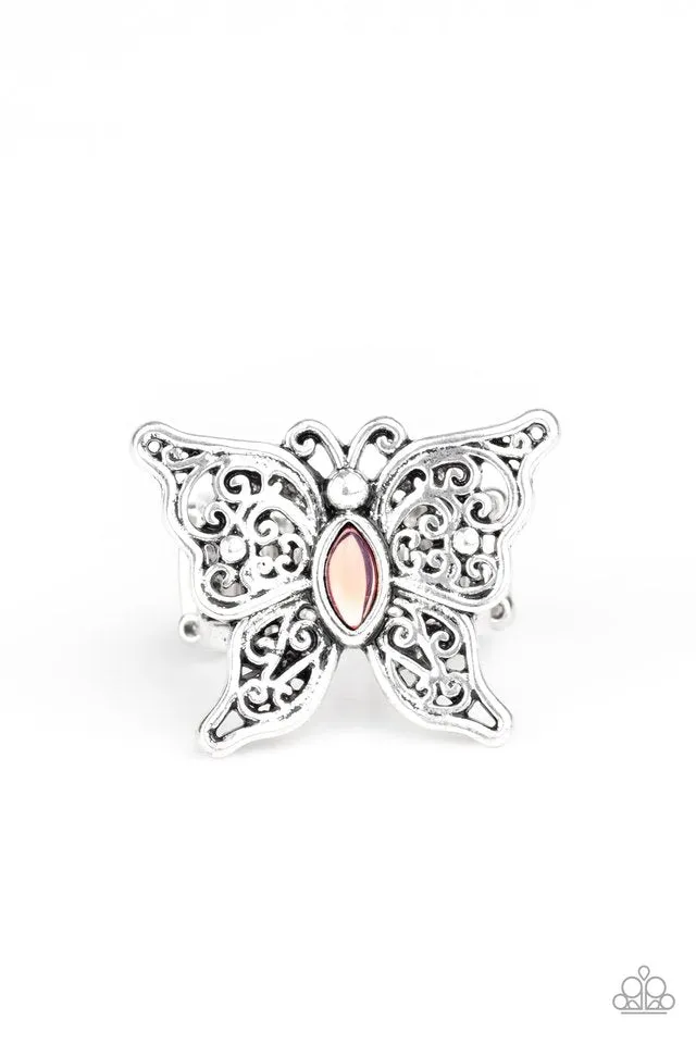 Paparazzi Ring ~ Flutter Flavor - Pink
