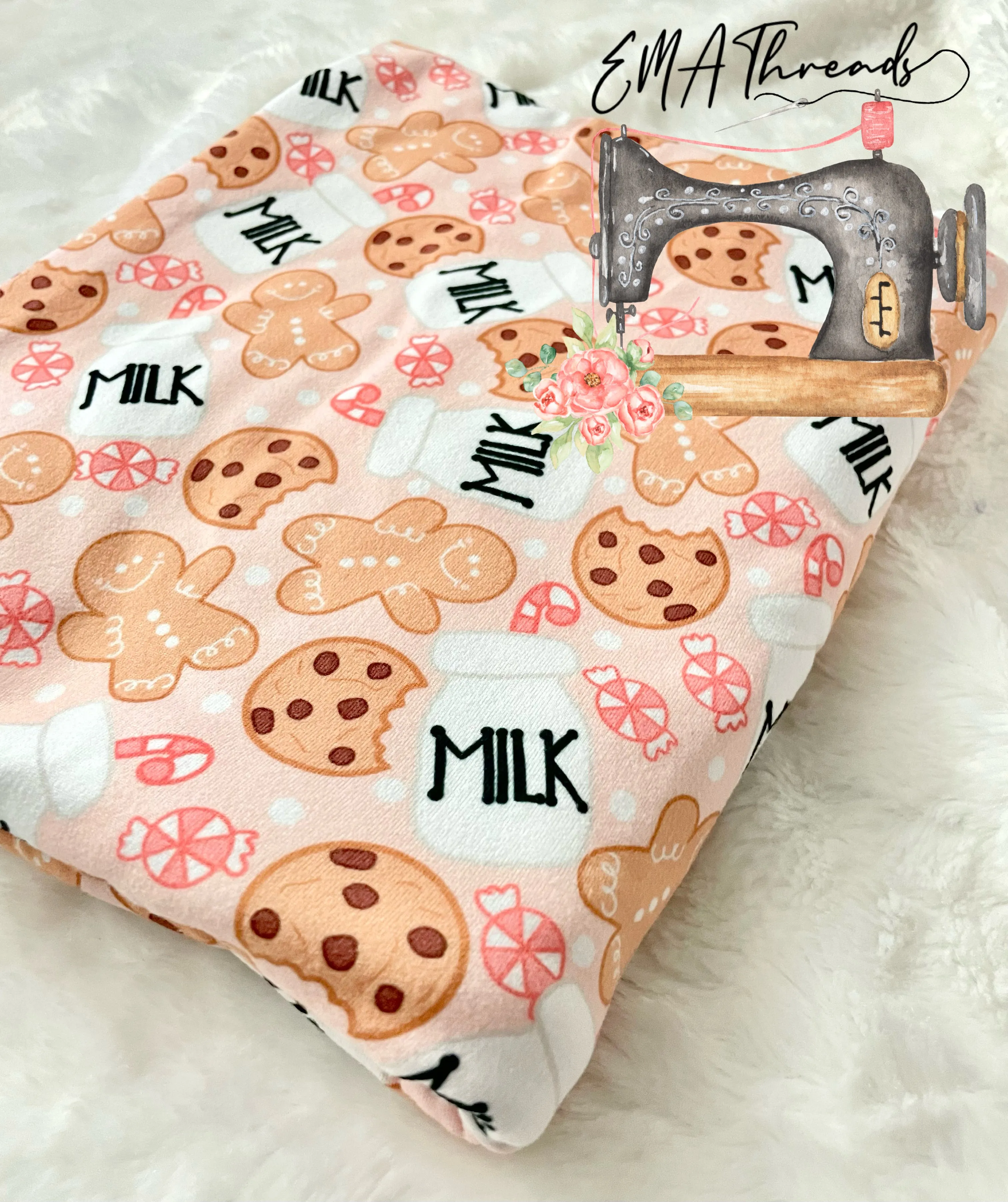 Pink milk and cookies Turban Headband