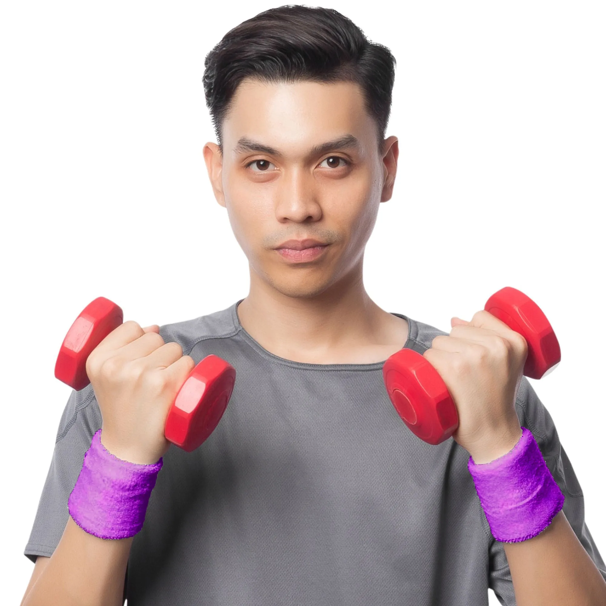 Purple Wrist Sweatbands - 2 Pack