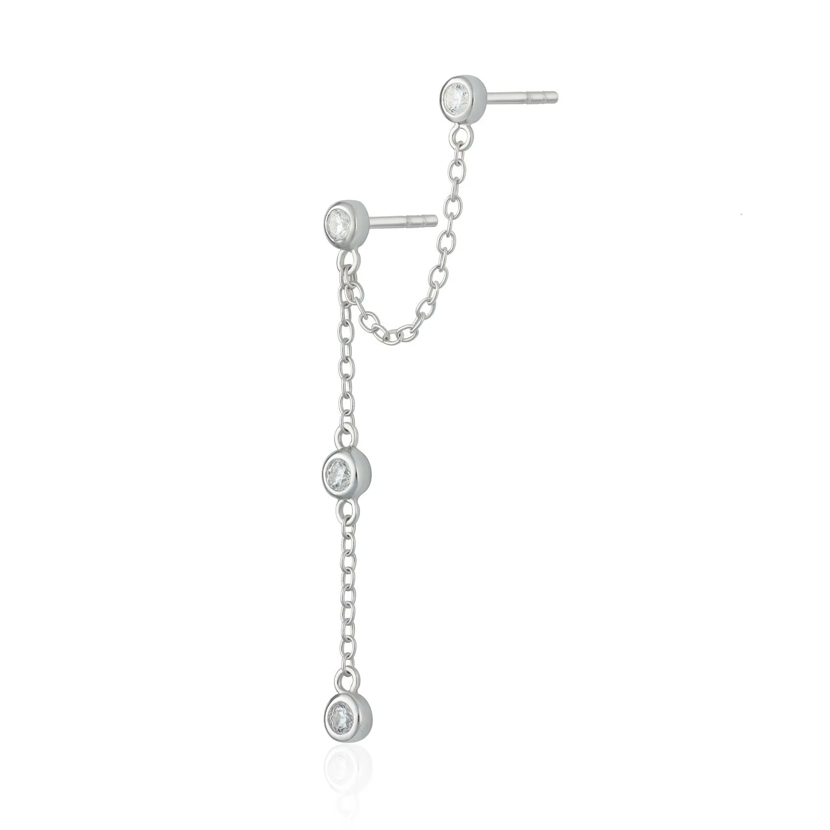 SPARKLE CHANDELIER STUD SINGLE EARRING